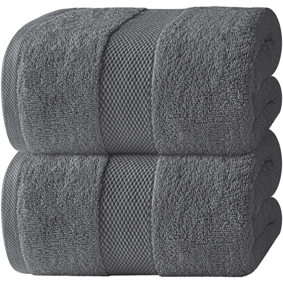 White Classic luxury bath towel 35x70 inches for spa-like comfort and full-body coverage.