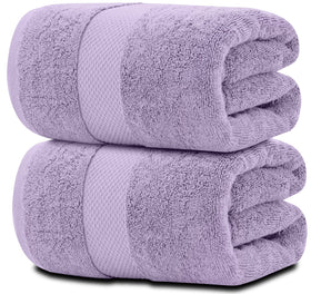 White Classic Lavender bath sheet, 35x70, spa-like comfort and generous coverage.