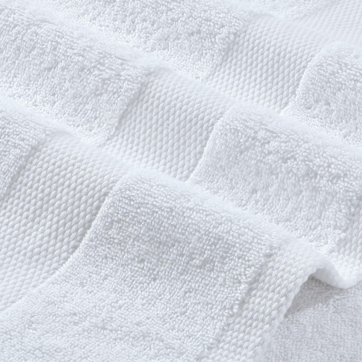 White Classic towels ready for machine washing and easy care