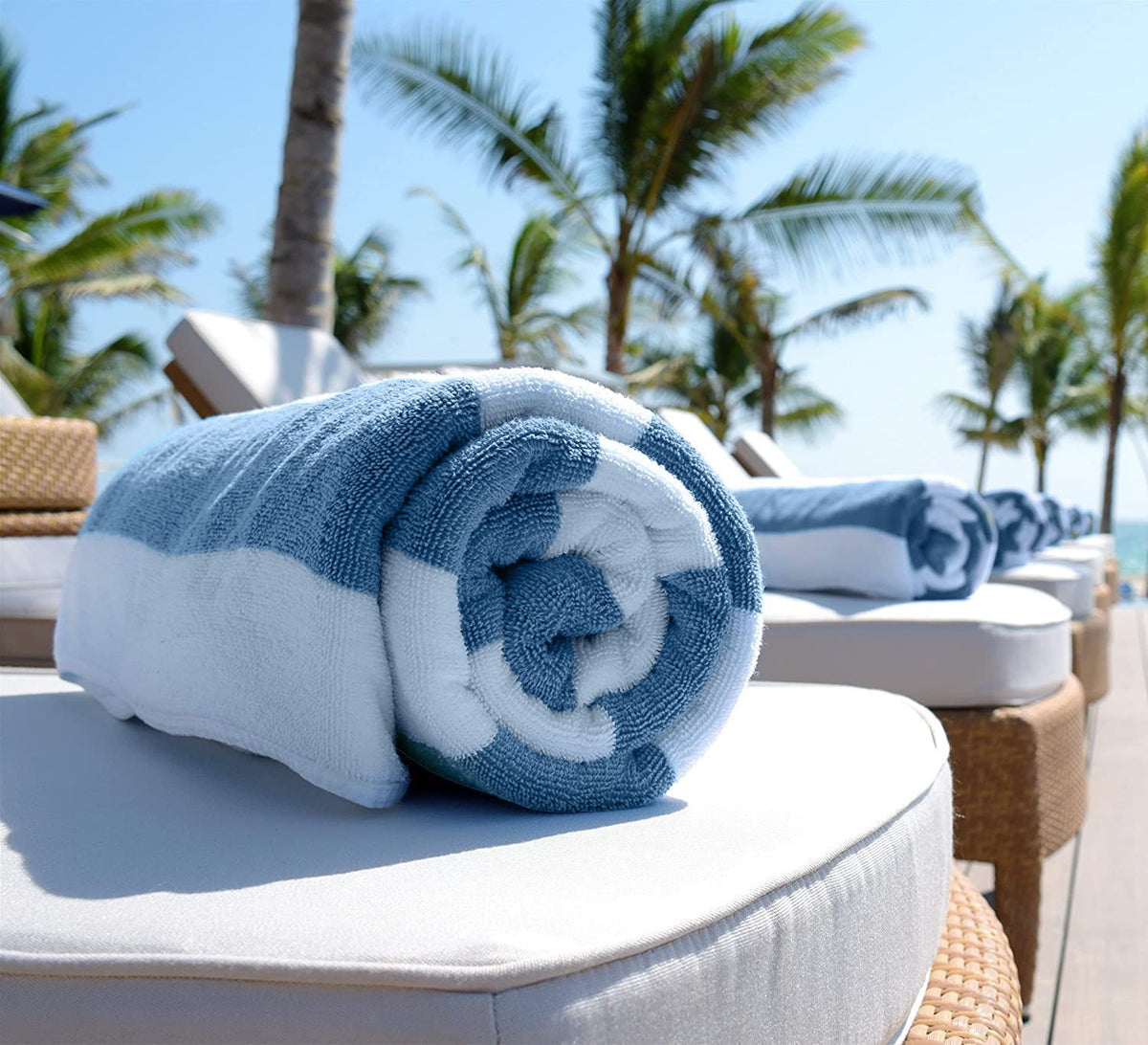 White Classic 2-pack packable towels ready for travel and hotel stays
