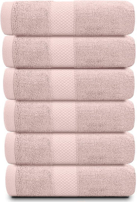 White Classic pink towel soft and plush for daily use