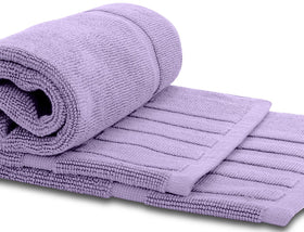 White Classic plush terry cotton mat with reversible backing.