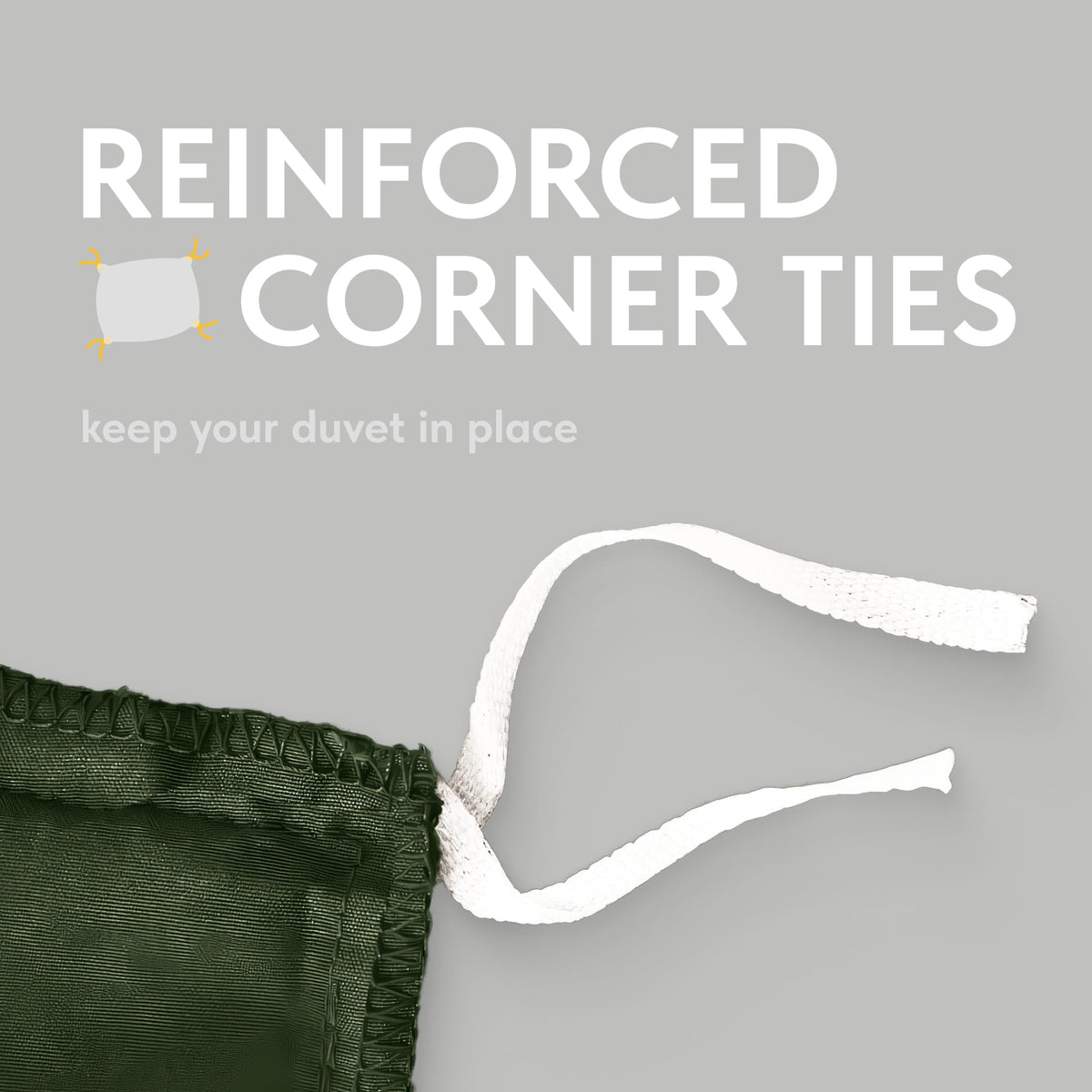 White Classic queen-size duvet cover packaging image with care-friendly features