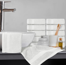 White Classic spa-inspired bathroom scene evokes hotel-like luxury in everyday routines.