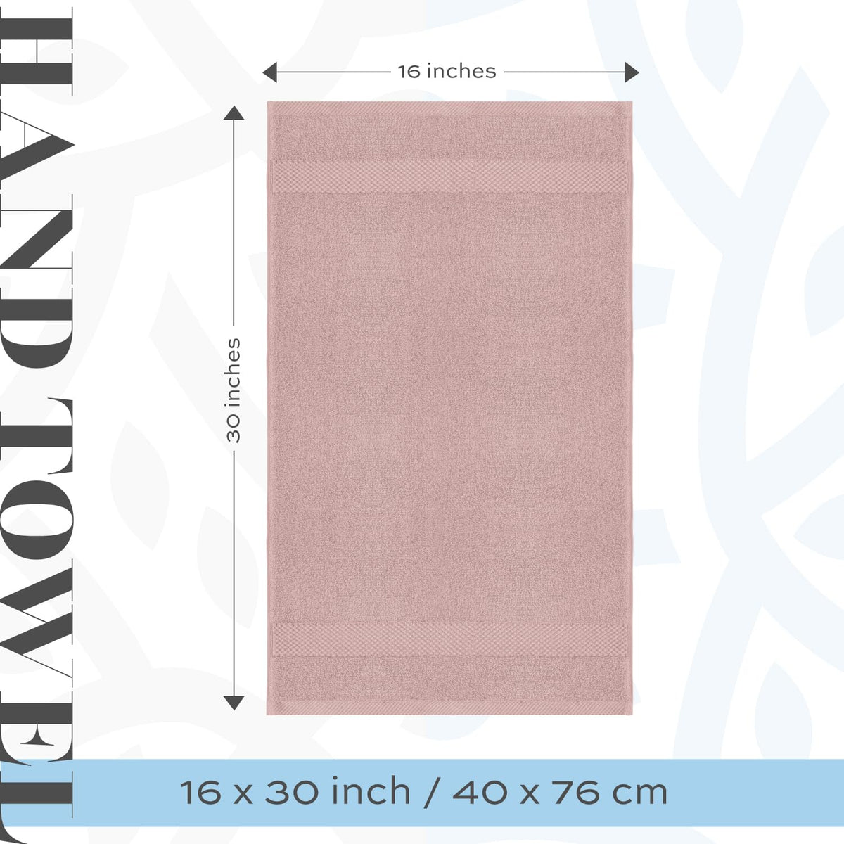 White Classic towel with double-stitched edges to prevent fraying