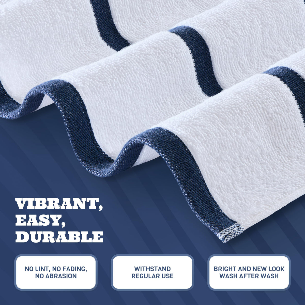 White Classic travel-ready four-pack towels, ideal for trips and beach days.