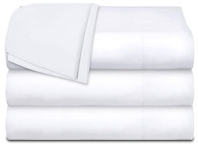 White Classic twin flat sheets 66x104 in a 3-pack offering easy care and comfort
