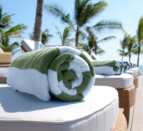 White Classic two-pack travel towels ready for packing on trips and vacations.