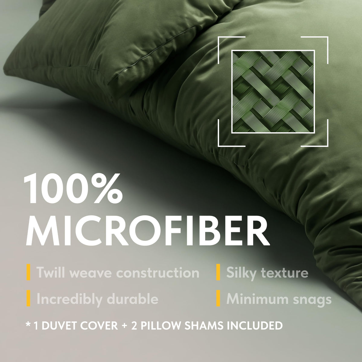 White Classic two matching pillow shams included for coordinated hotel-like look