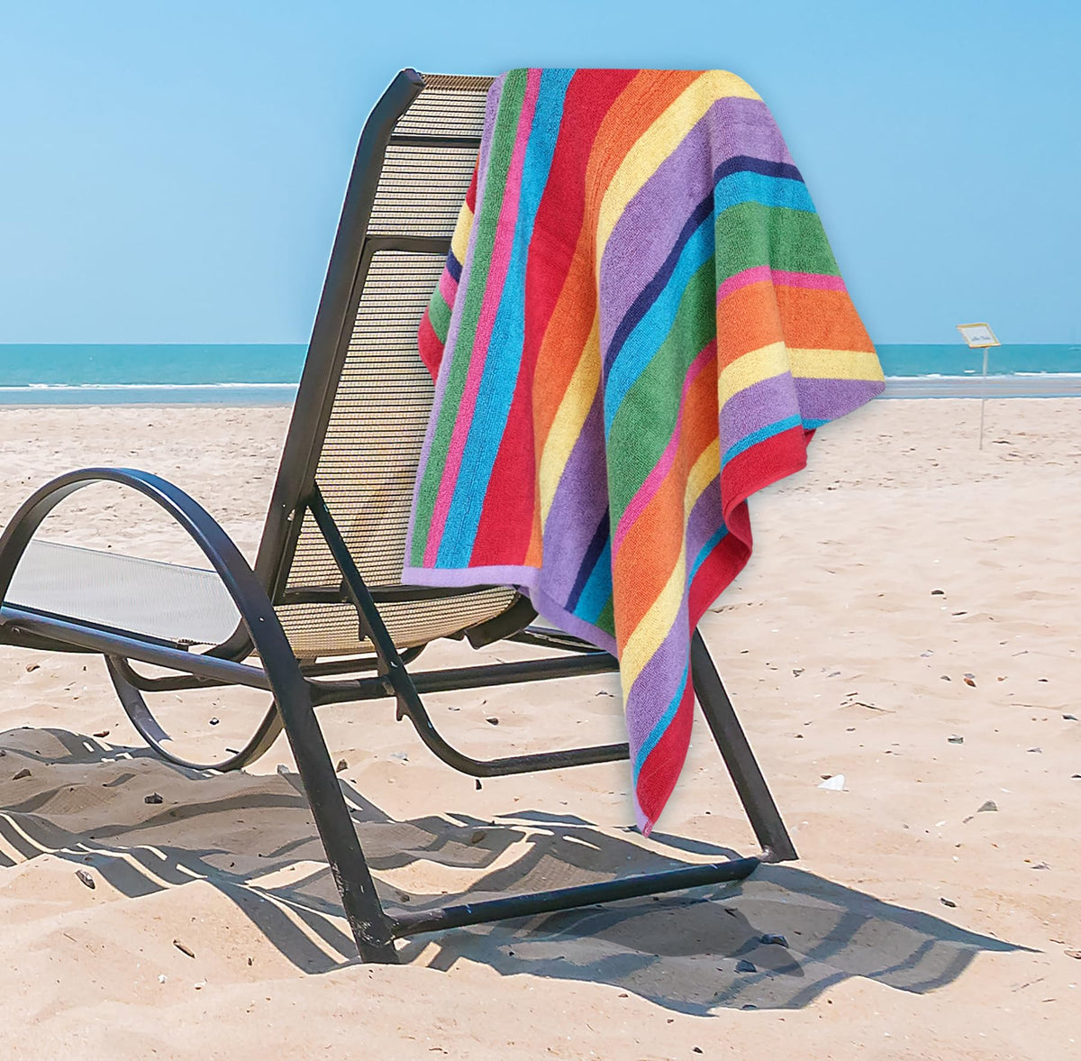 White Classic vibrant rainbow hues resist fading in sun and wash.
