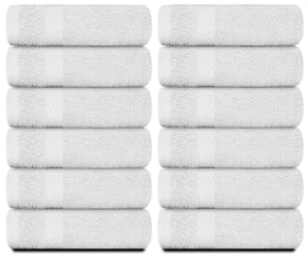 White Classic washcloth close-up highlights dense weave and plush texture for gentle daily use.