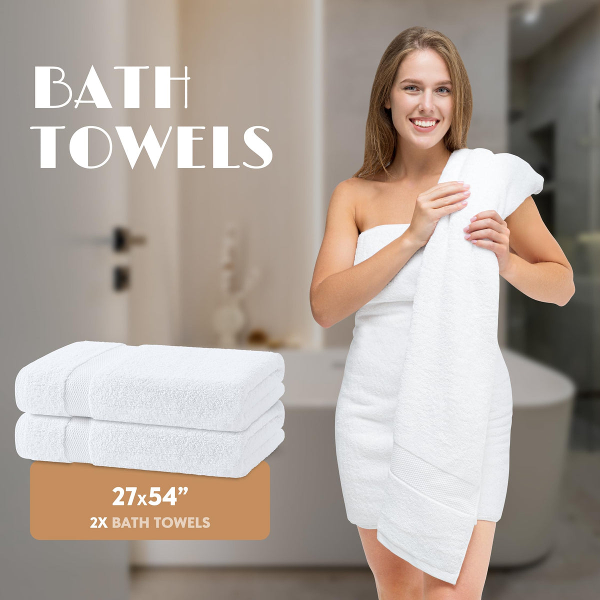 White Classic washcloths 13x13 inches arranged neatly
