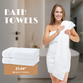 White Classic washcloths 13x13 inches arranged neatly