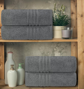 White Classic Wealuxe grey towels in hotel or spa setting for guest comfort
