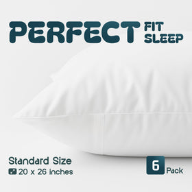 White Classic zippered protector with hidden zipper for irritation-free sleep.