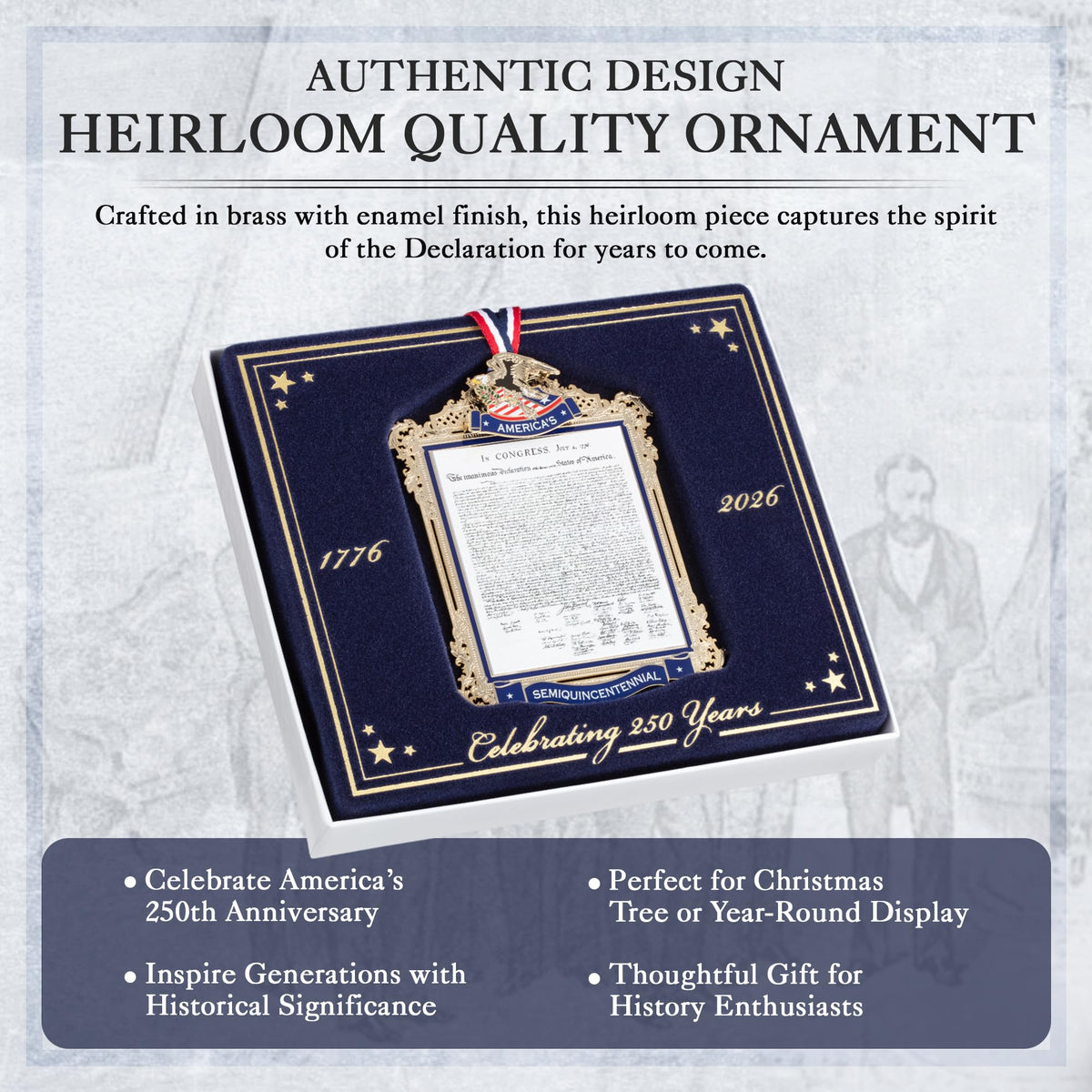 White House Official Ornament enamel closeup highlights refined craftsmanship and detail.