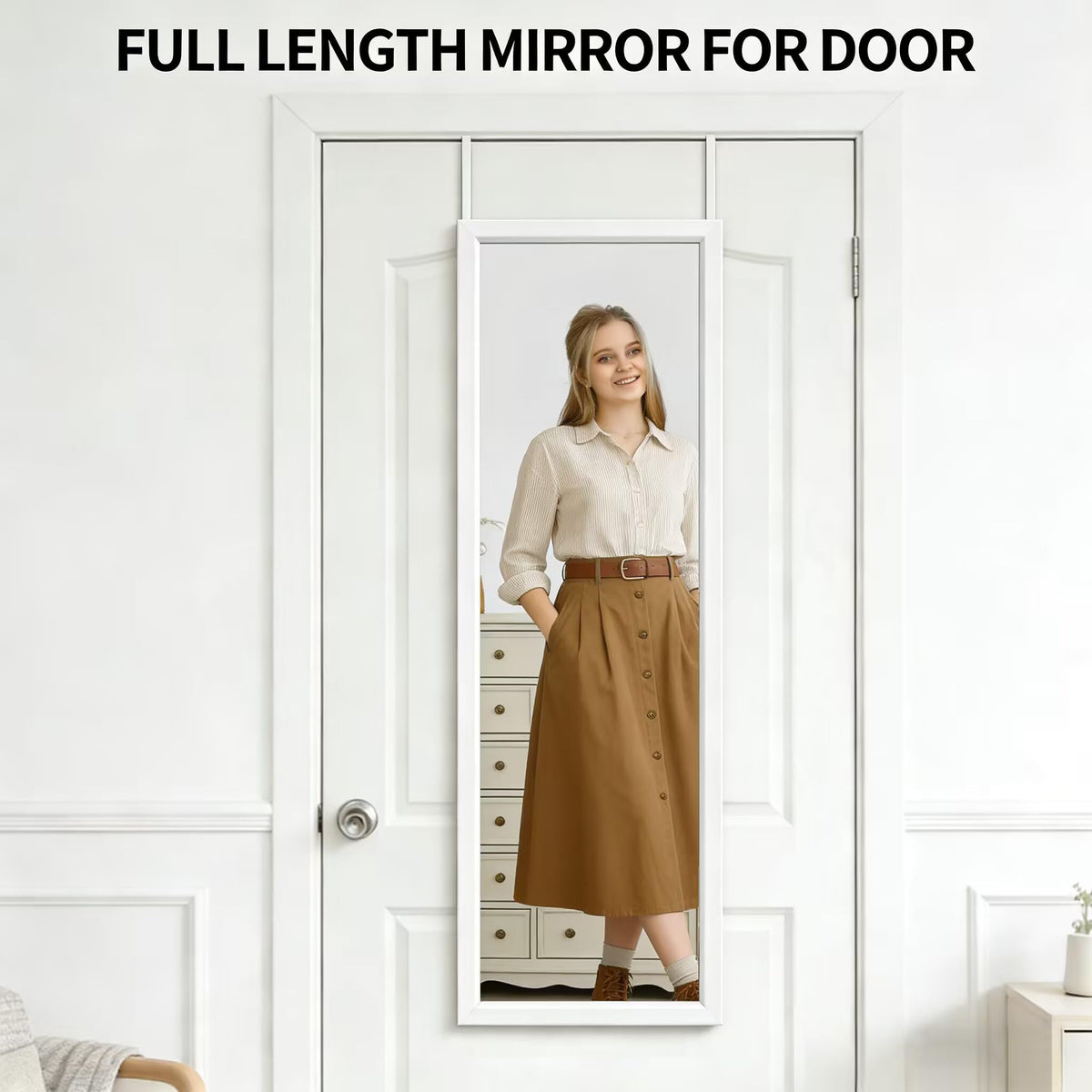 Whitebeach silver-backed glass mirror offers a clear image with durable safety features