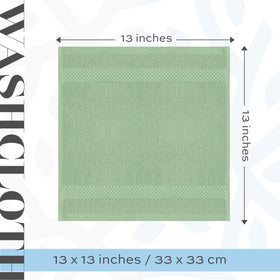 White Classic washcloth with double-stitched edges to resist fraying