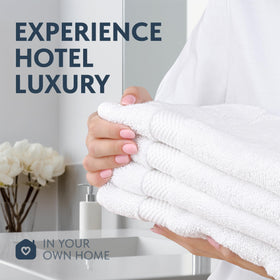 White Classic easy-care towels machine washable for simple maintenance
