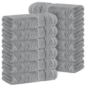 White Classic washcloth folded 13x13 for plush daily use
