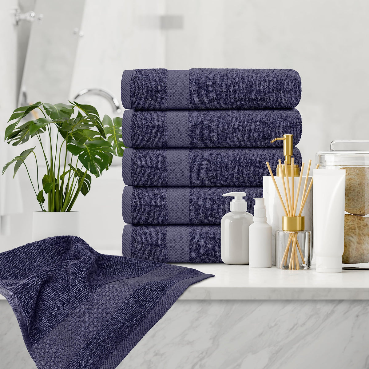 White Classic towels drying quickly after wash demonstrates convenient care