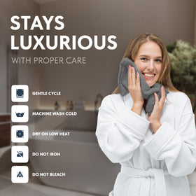 White Classic quick-dry washcloth care feature for faster laundry