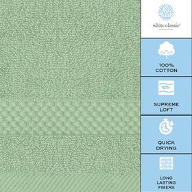 White Classic spa-ready washcloth suitable for post-workout routines