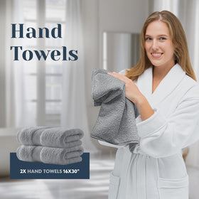 White Classic Turkish cotton close-up highlighting plush pile and fiber quality.