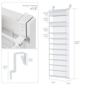 Whitmor 11-tier hanging shoe rack saves vertical space for organized footwear