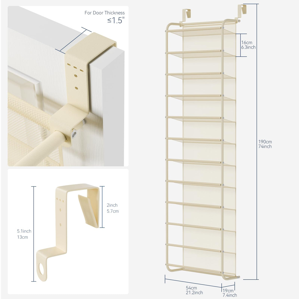 Whitmor 12-tier design stores sneakers and heels neatly