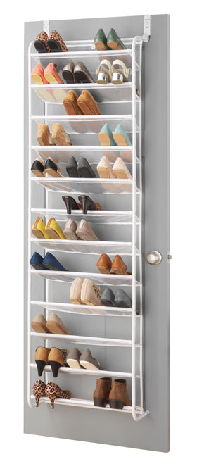 Whitmor durable anti-sag frame supports 36 pairs for daily use.
