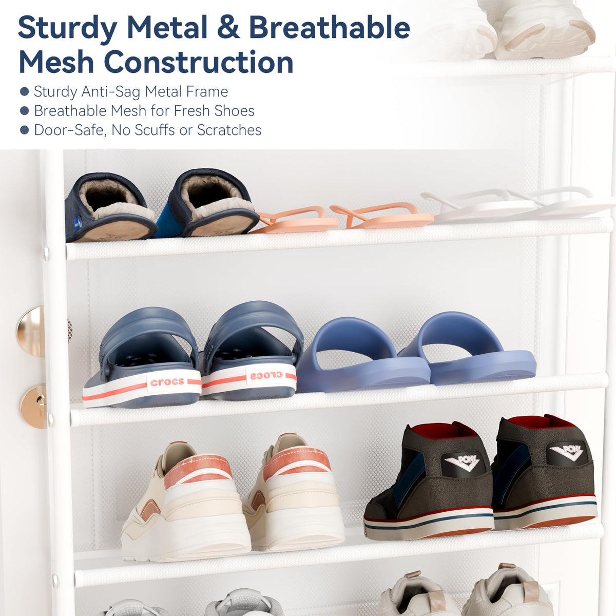 Whitmor dimensions 74L x 21.7W x 7.5H optimize closet space.