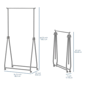 Whitmor adjustable hanging rod from 39 to 66 inches for flexible storage