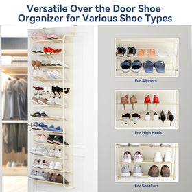 Whitmor adjustable hooks fit standard doors without drilling