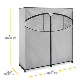 Whitmor closet protects clothes from dust and moisture.