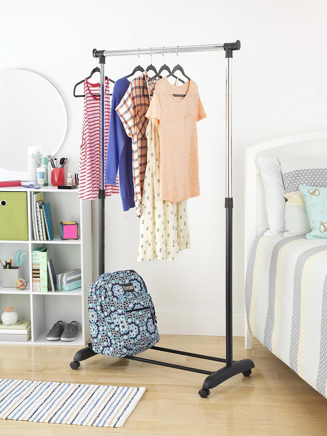 Whitmor adjustable rack lower bar shelf for shoes and storage