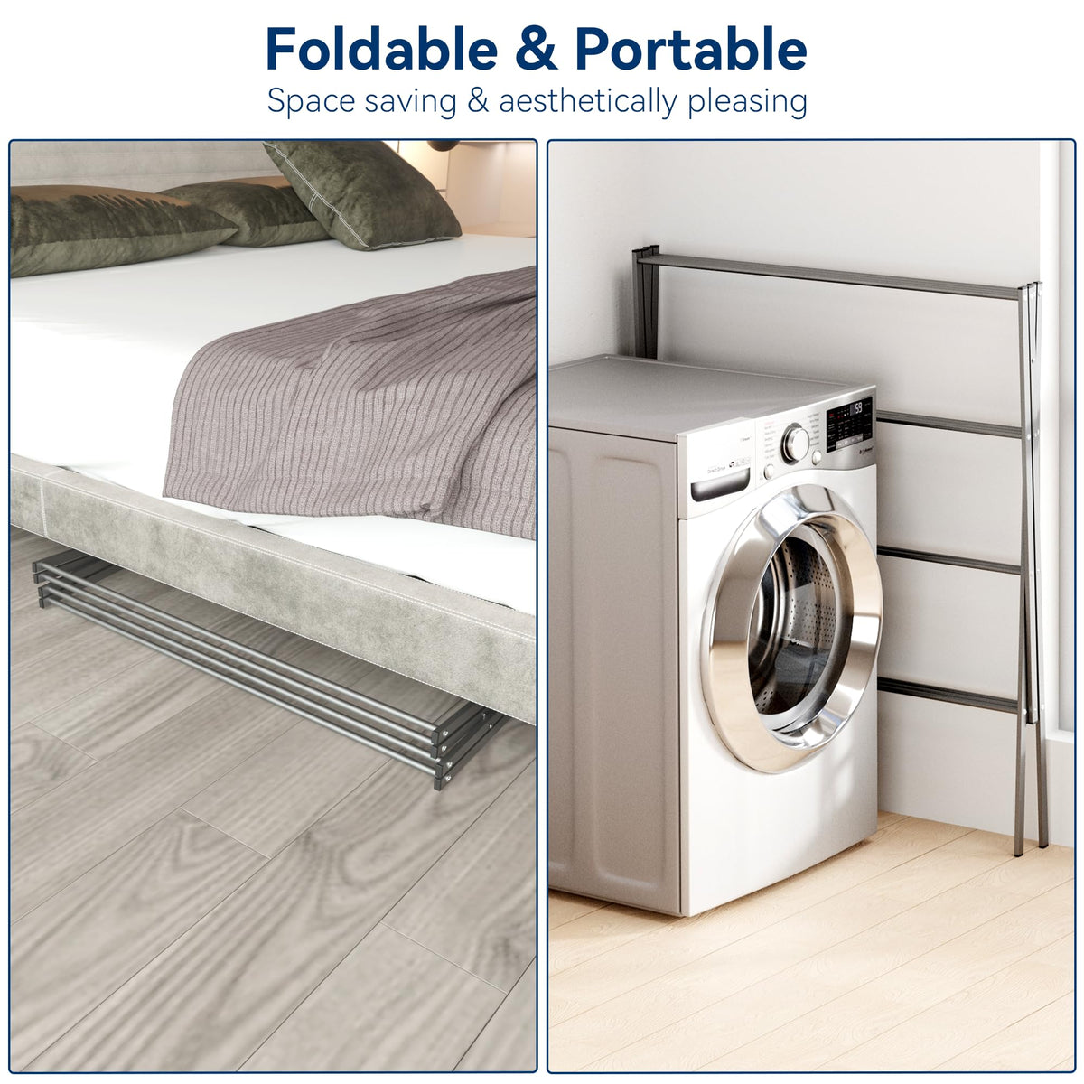 Whitmor non-slip feet keep floors safe and stable.