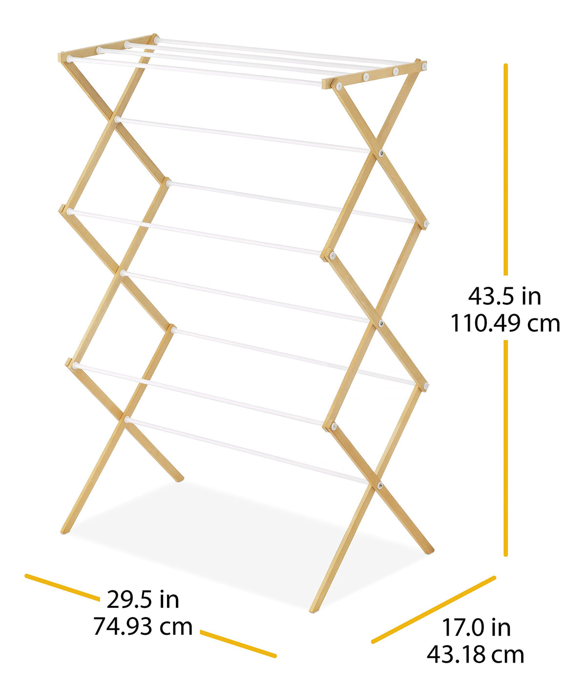 Whitmor provides up to 25 feet of drying space for multiple garments.