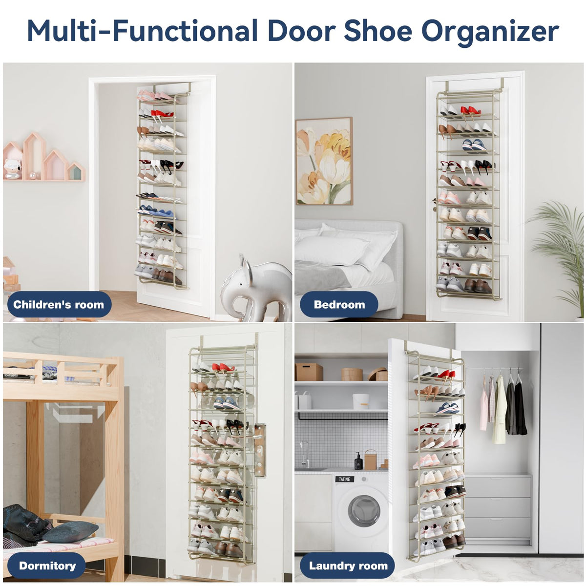 Whitmor durable anti-sag design supports daily use.