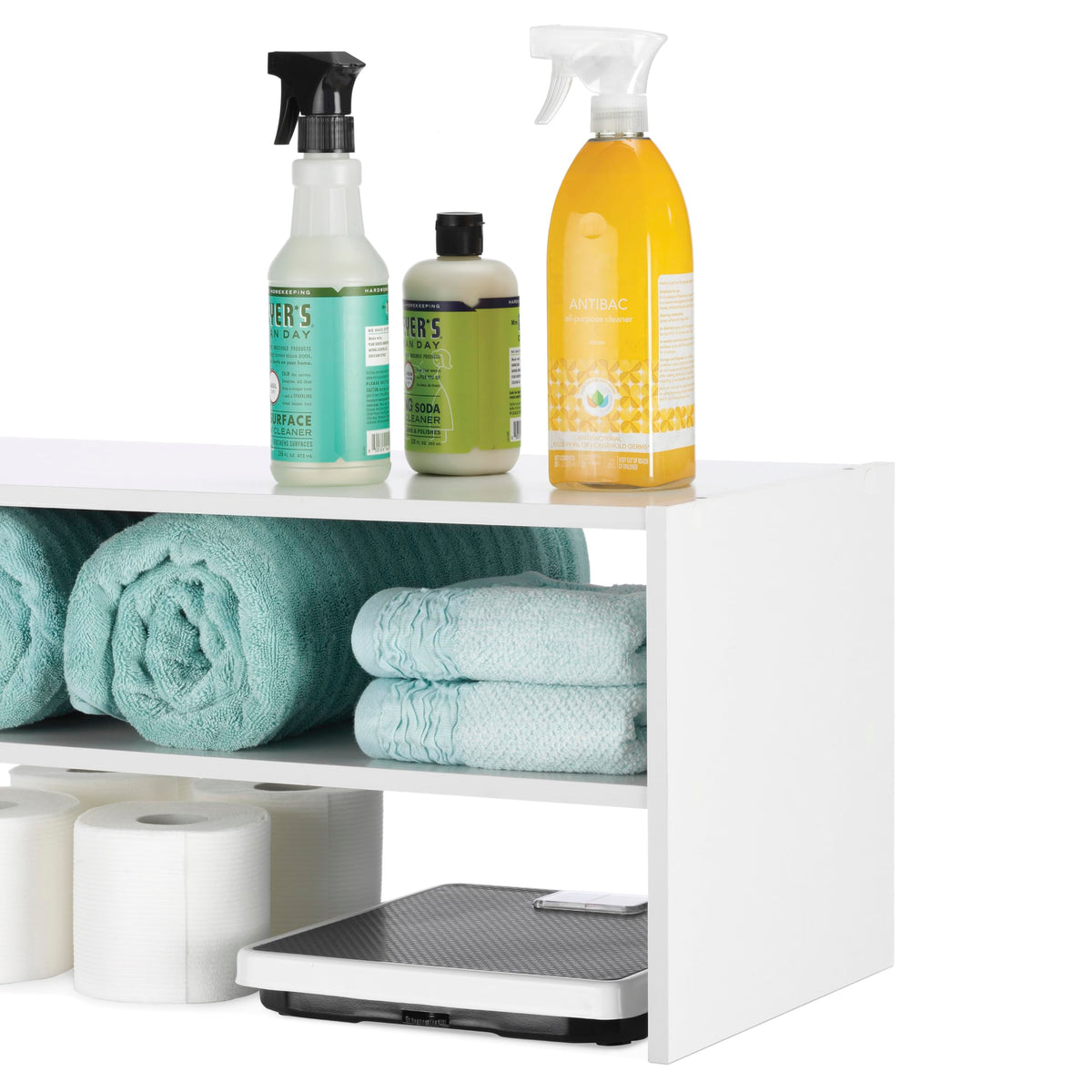 Whitmor durable wood shelves provide stable support for daily footwear