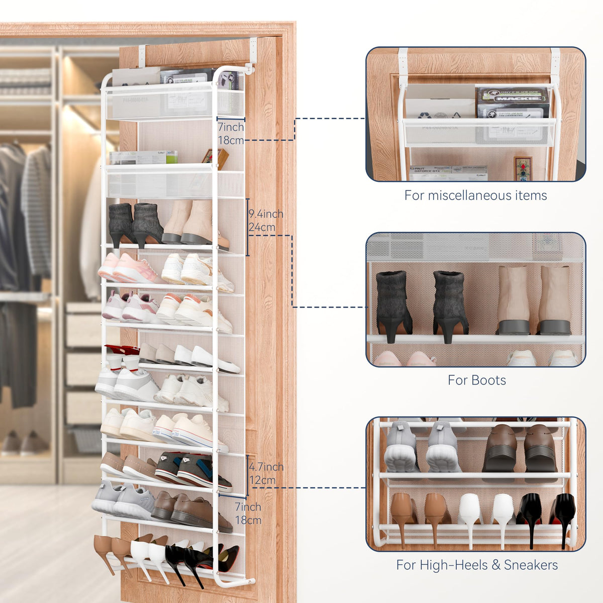 Whitmor easy-assembly with included tools means no drilling required