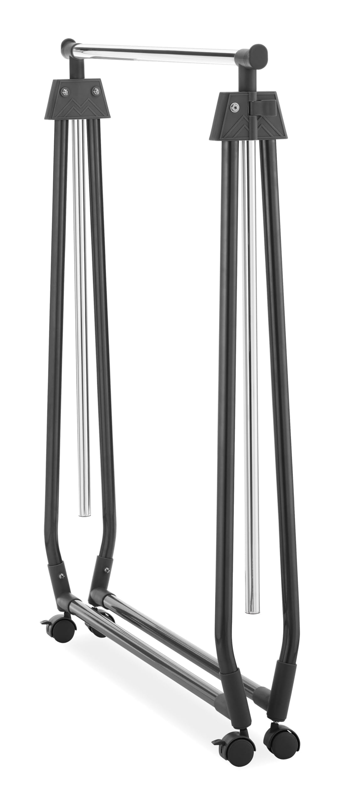 Whitmor portable garment rack stows neatly when not in use