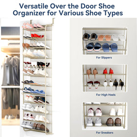 Whitmor hanging rack installs over doors without drilling.