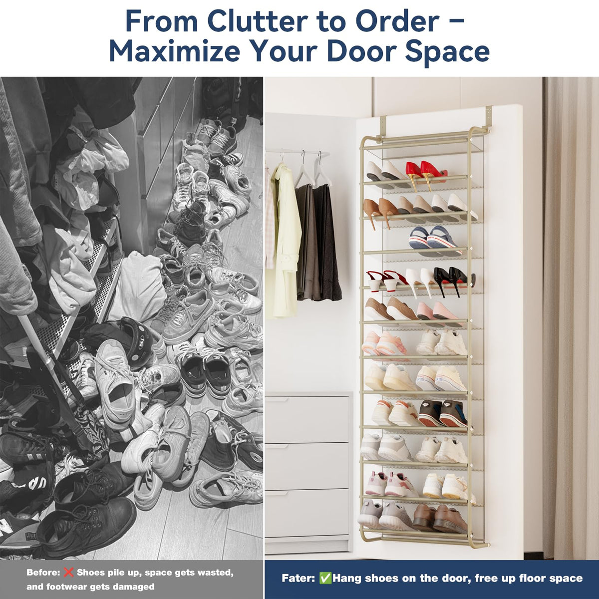 Whitmor oat-color organizer blends with decor while staying accessible.
