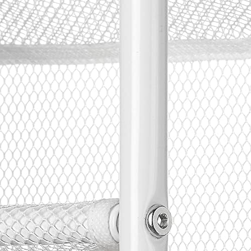 Whitmor white finish blends with decor while saving floor space.