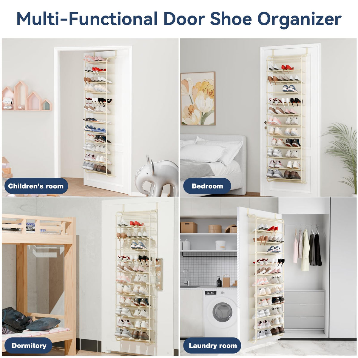 Whitmor space-saving solution reduces floor clutter in bedrooms