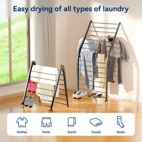 Whitmor Spacemaker drying rack teepee over sink for flexible air drying.