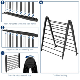Whitmor Spacemaker folding rack tool-free assembly for quick setup.