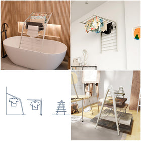 Whitmor Spacemaker durable resin frame supports daily laundry loads.