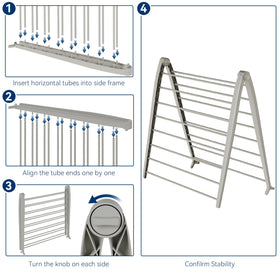 Whitmor Spacemaker easy tool-free assembly shown for quick setup.